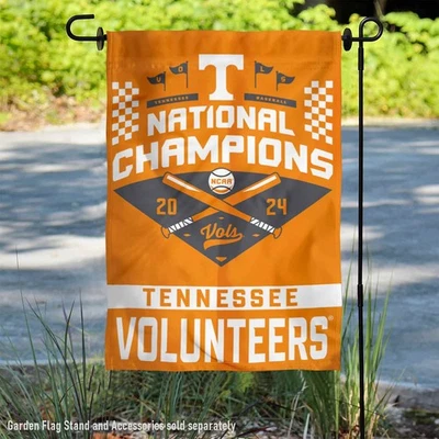 Tennessee Vols College Baseball CWS National Champions 2024 Garden Banner - Image 1 of 4