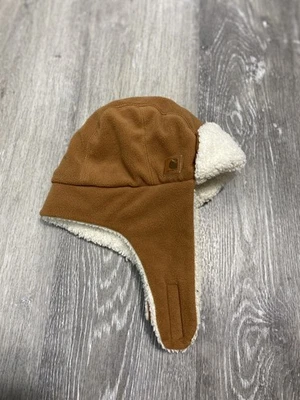 Sombrero trampero Carhartt para bebés pequeños marrón tostado oreja solapa polar forrado Sherpa  Foto 1 de 4