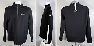 Milwaukee Tools Pullover Half Zip Shirt Mens Small Under Armour Black Polyester - Picture 1 of 5