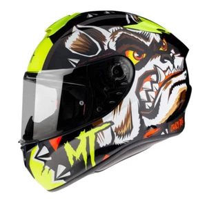 Full Face Helmet MT targo Crazy Dog Size L Casque Helmet - Picture 1 of 3