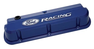 Proform 302-136 Blue Slant Edge Valve Covers - SBF - Tall - Cast Aluminum - Foto 1 di 1