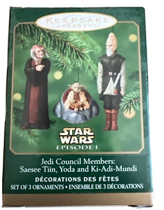 Hallmark Star Wars Christmas Ornament 2000 Jedi Council Members set of 3 NEW - Picture 1 of 4