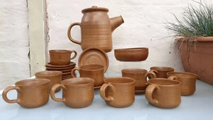 12 Piece Vintage STONEWARE TEA SUITE + 10 Saucers. Never Been used. Lidcombe - Picture 1 of 9