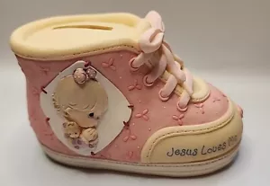 Precious Moments "Jesus liebt mich" Schuh Bank Mädchen Version 1999 #701076 NEU IM KARTON - Bild 1 von 6