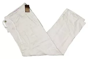 *NEU* Tasso Elba Herren hellgrau 100% Leinen Kordelzug Relaxed Hose; 2XL - Bild 1 von 9
