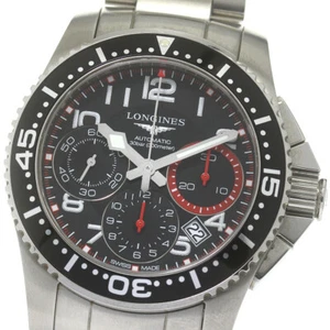 LONGINES UHR L3.696.4 HYDROCONQUEST CHRONOGRAPH DATUM AUTOMATIK HERREN SCHWARZ F/S - Bild 1 von 7