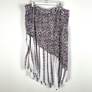 Girl With Curves X Lane Bryant Plus 28 Pleated Asymmetric Midi Skirt - Picture 1 of 9