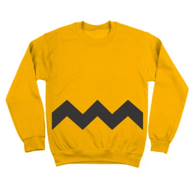 Charlie Brown взрослый смешной юмор костюм золотой Crewneck толстовка - Изображение 1 из 2