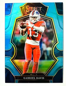 2022 Panini Select Gabriel Davis BLUE Prizm Card SP #/99 Bills Star! - Picture 1 of 3