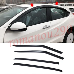For Honda HR-V 2016-2022 ABS Black Window Visor Vent Shades Sun Rain Guard 4PCS - Picture 1 of 10