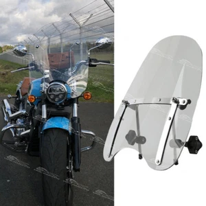 For Indian Scout Smoke 7/8" 1" Handlebar Light 18"x16" Windshield Windscreen US - Picture 1 of 8
