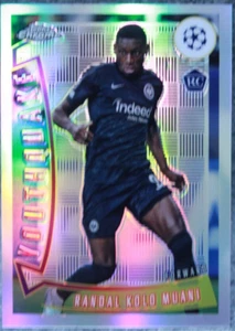 2022-23 Topps Chrome UEFA UCC Randal Kolo Muani Youthquake Refractor RC #YQ-9 - Bild 1 von 2