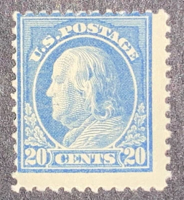 Sellos de viaje: estampillas de Estados Unidos de 1917-1919 # 515 20c Franklin, como nuevas, goma original H Foto 1 de 4
