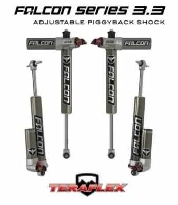 TeraFlex Falcon SP2 3.3 Front & Rear Shocks For 5"-6" Lift 07-18 Jeep JKU 4 Dr - Image 1 of 4
