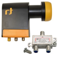 LNB Quad 0,2 dB Inverto Black Pro Unicable IDLB-QUDL42-UNI2L-1PP Unikabel + V-2 