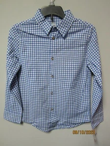 Falls Creek Youth Boys Blue Woven Button-Down Long Sleeve Shirt Size M (8) - Picture 1 of 3