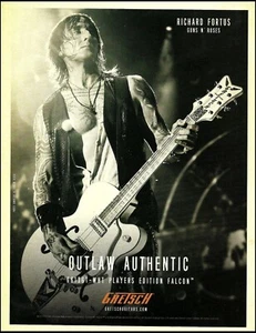 Guns N' Roses Richard Fortus 2017 Gretsch 66136T WHT White Falcon anuncio de guitarra - Imagen 1 de 3
