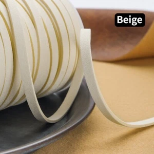 25yds Faux Leather Suede Cord Lace Flat Strap Thread Bead String DIY 5mm - Picture 1 of 23