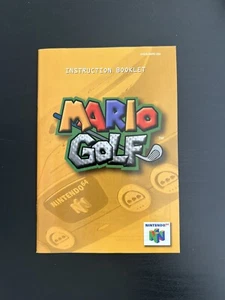 Mario Golf N64 Nintendo 64 Manual Folleto de instrucciones SOLO - Muy bueno - Imagen 1 de 2