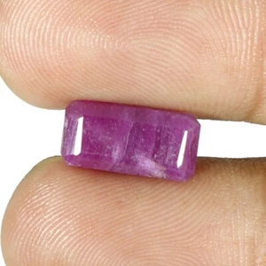 Elegant Radiant Cut Red Ruby A+ Quality Loose Gemstone 06.20 Cts Burmese Ruby - Picture 1 of 8