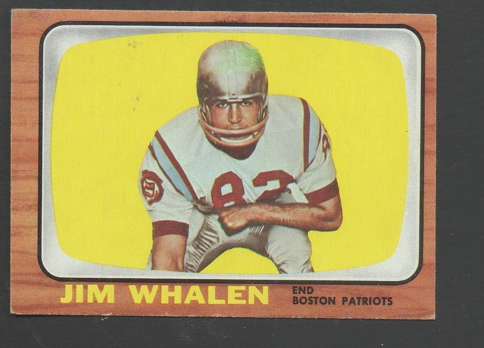 1966 Topps Football Card #14 Jim Whalen-Boston Patriots Ex Card - Image 1 of 1