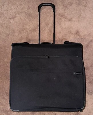 Briggs & Riley Baseline Black 24”x13" Wheeled Wardrobe Deluxe Garment Bag U378-4 - Image 1 of 4