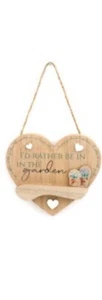 I’d Rather Be In The Garden Wooden Hanging Sign 16cm - Picture 1 of 1