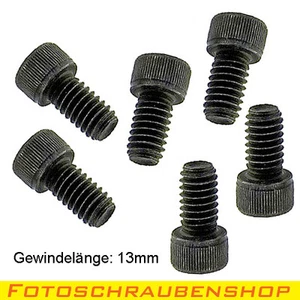 6x 1/4"-Fotoschrauben, Zylinderkopf, 13 mm (UNC, 1/4", tripod) - Bild 1 von 1