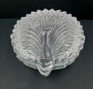 Mikasa Crystal  Peacock Shaped  Trinket Box Jewelry Box "Nature's Song"w/Lid 5" - Picture 1 of 16