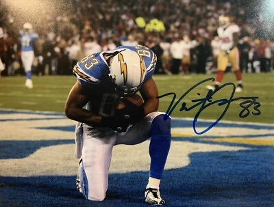 Vincent Jackson 2005-2011 San Diego Chargers autografiado 8x10 foto prueba certificado de autenticidad Foto 1 de 3