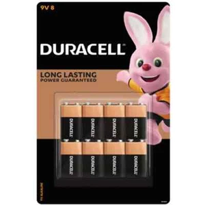 Duracell 9V Battery Coppertop Alkaline Batteries 8 Pack - Picture 1 of 2