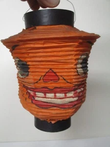 Vintage Halloween Jack O Laterne JOL Akkordeon Papierkerze Laterne - Bild 1 von 8