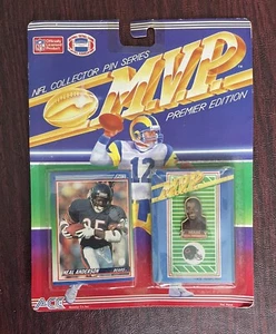 1990 Ace Novelty MVP Football Card And Pin In Original Package Neal Anderson - Picture 1 of 2