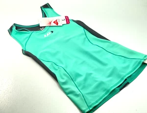 Garneau Cycling W COMP Tank Camicia Nero Verde Donna Taglia S Small Lycra -NUOVO - Foto 1 di 8
