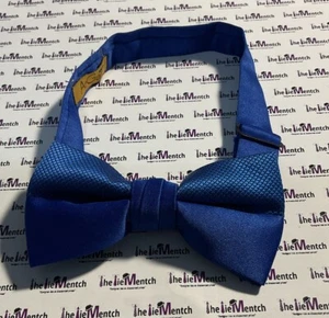 ArGail Boys Royal Blue Two Tone Solid & Checkered Pre-Tied Bowtie BRAND NEW - Picture 1 of 2