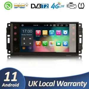 Autoradio 7" DAB+ Carplay TPMS Android 12.0 Jeep Compass Patriot Chrysler Dodge - Foto 1 di 14