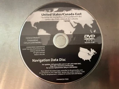 2003 2004 2005 2006 CADILLAC SRX NAVIGATION DVD 25979939U EAST COAST VER 8.0 OEM - Image 1 of 4