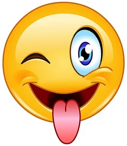 Emoji Wink con ferro per lingua trasferimento per t-shirt e tessuti colore chiaro #3 - Foto 1 di 4