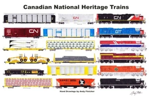 Póster horizontal de 11""x17"" del patrimonio nacional canadiense firmado por Andy Fletcher - Imagen 1 de 1