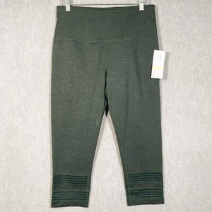 ZELLA Capri Leggings Damen L grün hoher Bund Innentasche Bein Akzent - Neu mit Etikett - Bild 1 von 16
