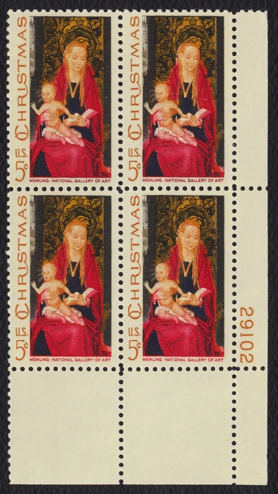 #1336 5c Madonna and Child, Plate Block [29102 LR] Mint **ANY 5=FREE SHIPPING** - Image 1 of 1