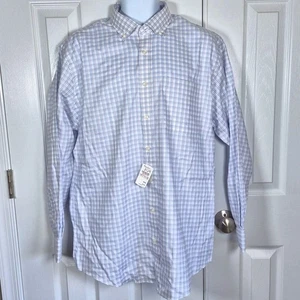 Neiman Marcus Camisa Abotonada Blanco Cuadros Hombre Con Etiquetas Cuello 16.5 - Imagen 1 de 13