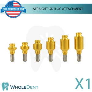 Straight GdtLoc Overdenture Attachment Ø4.2mm Int Hex System 2.42mm Lab - Picture 1 of 9
