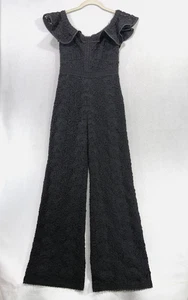 Alexis Jumpsuit Damen XS Spitze Weites Bein Rüschen Schulterfrei Elegant Romantisch - Bild 1 von 14