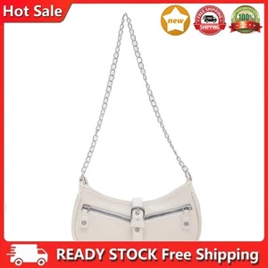 Kette Dame Achseltasche PU Leder Damen Umhängetasche Mode für Reisen (Weiß) - Bild 1 von 12
