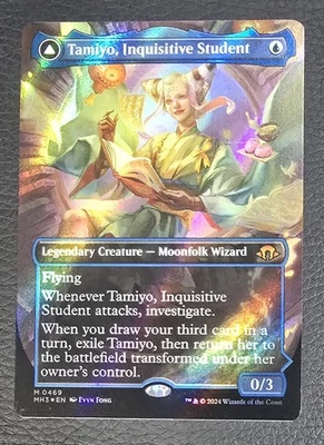 Tamiyo, Inquisitive Student (Borderless) (Textured Foil) Modern Horizons 3 MTG  - Image 1 of 2
