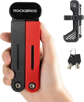 ROCKBROS Folding Bike Lock 120cm/47.24" w/2 Keys Non Theft Heavy Duty Ebike Lock - Image 1 of 4