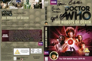 Doctor Who: Die Roboter des Todes - SE DVD Cover signiert von TOM BAKER + 3 - Bild 1 von 1
