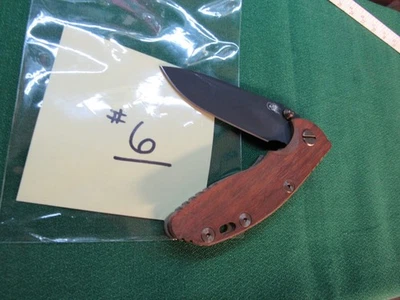 #6 Hinderer Knife 3" WOOD Brand new– no box selling as per pictures - Image 1 of 4