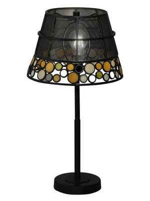 Pasqual Mesh Tiffany Table Lamp-Antique Bronze - Image 1 of 3